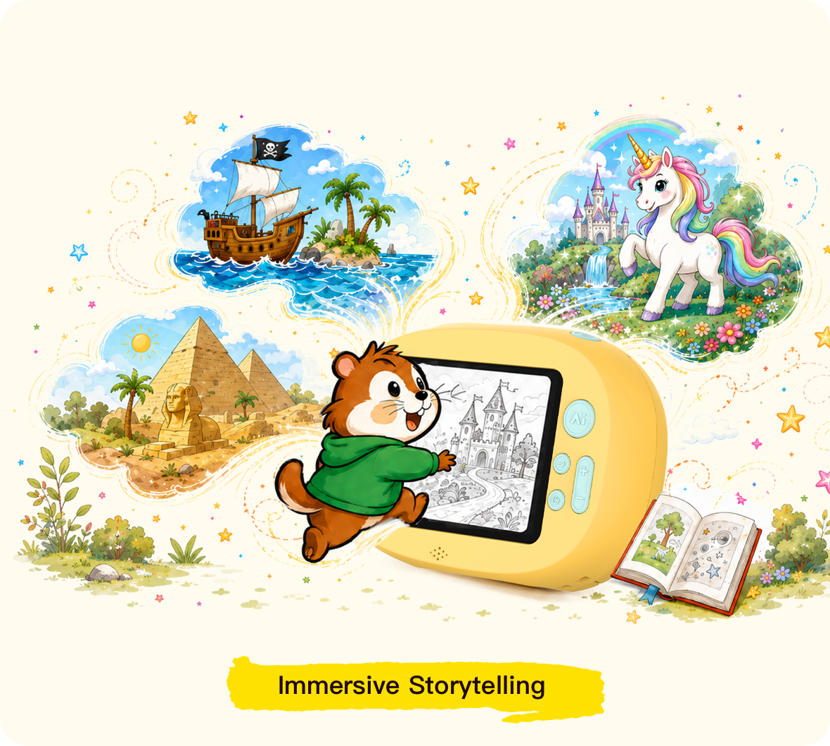 Immersive storytelling illustration